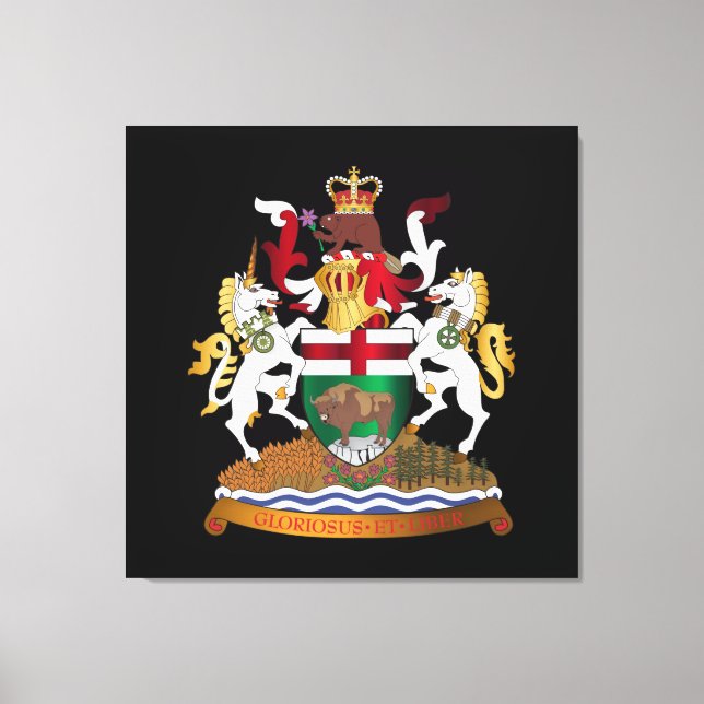 Manitoba coat of arms canvas print (Front)