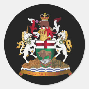 Manitoba coat of arms classic round sticker