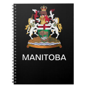 Manitoba coat of arms spiral notebook