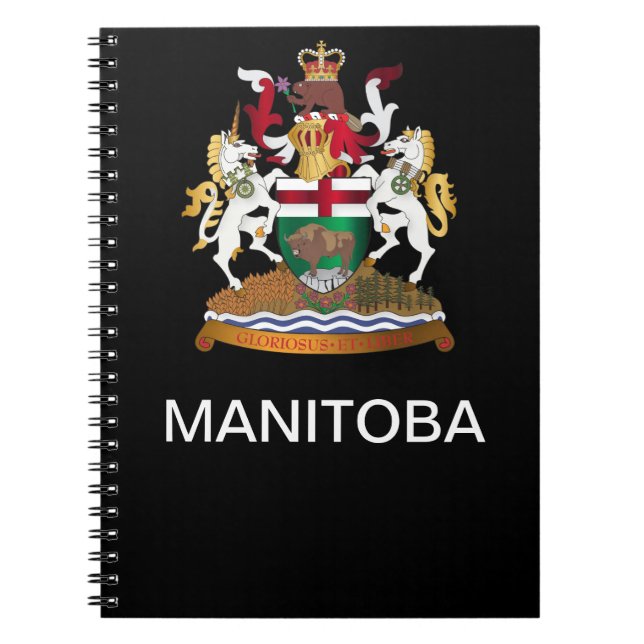 Manitoba coat of arms spiral notebook (Front)
