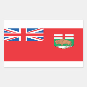 Manitoba flag rectangular sticker