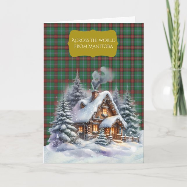 Manitoba Original Provincial Tartan Holiday Card (Front)
