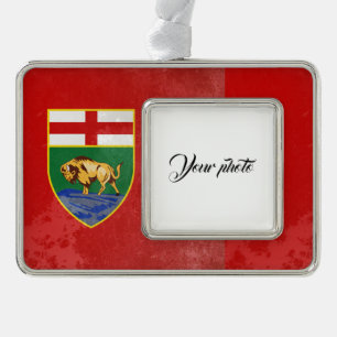 Manitoba Silver Plated Framed Ornament