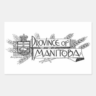 Manitoba Vintage Coat of Arms Rectangular Sticker