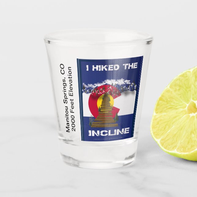 Manitou Incline Shot Glass (Front)