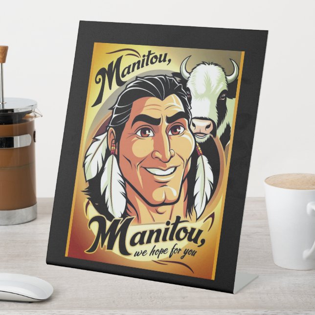 Manitou Pedestal Sign (In SItu)