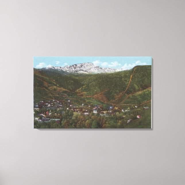 Manitou Springs, CO - The Spa of the Rockies Canvas Print (Front)