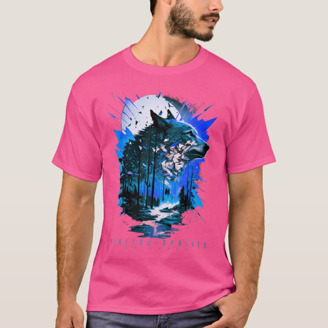Manitou Springs Colorado Wolf T-Shirt (Front)