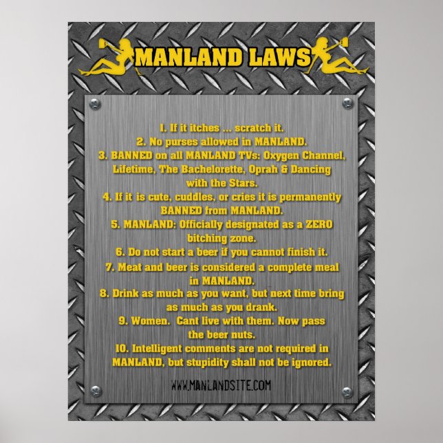 MANLAND LAWS Framed Print (Front)