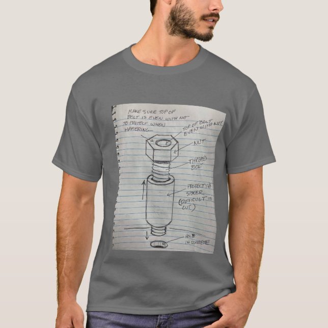 Manly DIY Bolt T Shirt (Front)