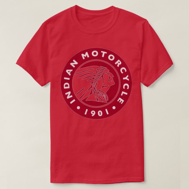 Manly Maroon Motorcycle  T-Shirt (Design Front)