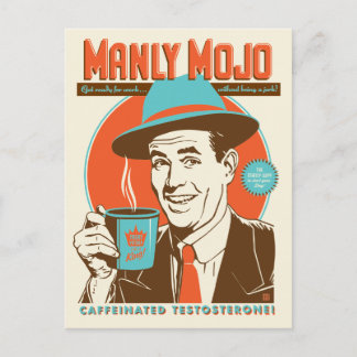 Manly Mojo Coffee Postcard