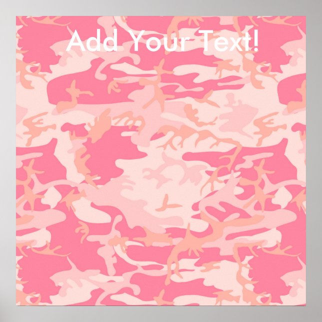 Manly Pink Camo Poster (Front)