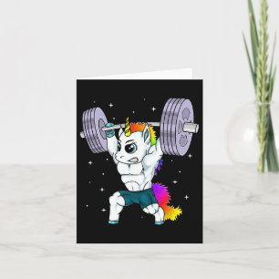 Manly Unicorn Bodybuilding Muscle Funny Workout Gy Card