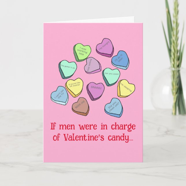 Manly Valentine Candy card (Front)