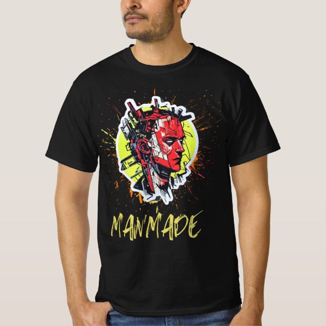 Manmade Digital Art Graphic Tee (Front)
