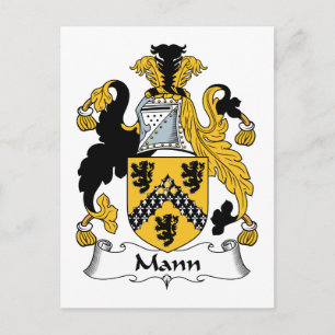 Mann Family Crest Postcard