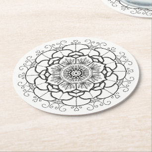 Manna Mandala Round Paper Coaster