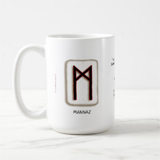 Mannaz RuneStone 15 oz. Mug