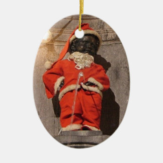 Mannekin Pis Christmastime Ceramic Tree Decoration
