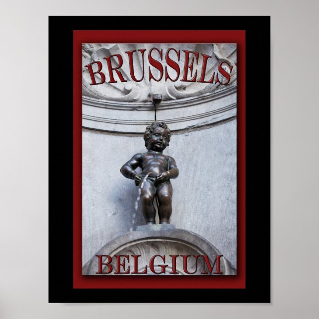 Mannekin Pis in Brussels Poster (Front)