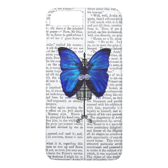 Mannequin Blue Butterfly Case-Mate iPhone Case (Back)