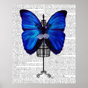Mannequin Blue Butterfly Poster