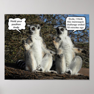 Mannequin Challenged Lemurs Poster
