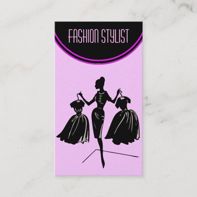 Mannequin Fashion Stylist Business Card (Front)