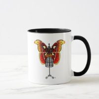 Mannequin Red And Yellow Butterfly