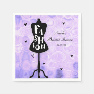 Mannequin Stand Vintage Retro Purple FASHION Party Napkin