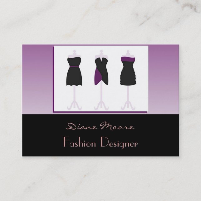 Mannequins Fashion Designer Business Card (Front)