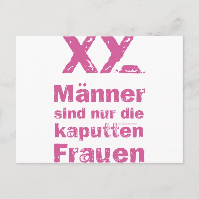 Männer, die kaputten Frauen Postcard (Front)