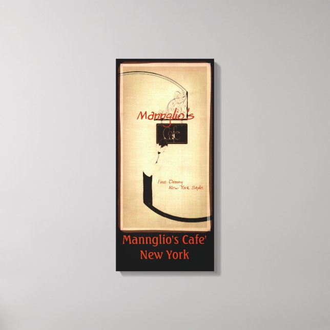 Mannglio's cafe' canvas print (Front)