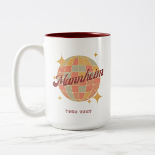Mannheim Deutschland Retro Vintage Postcard Two-Tone Coffee Mug