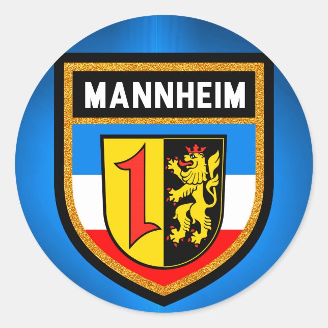 Mannheim Flag Classic Round Sticker (Front)