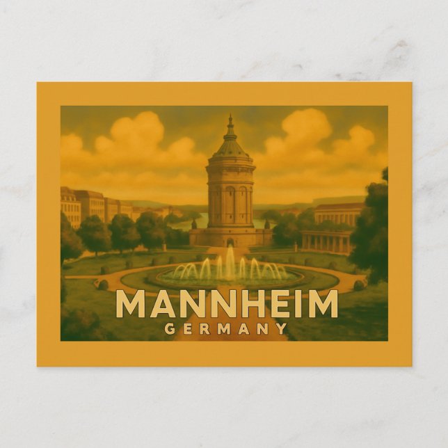 Mannheim Germany City Art Postcard (Front)
