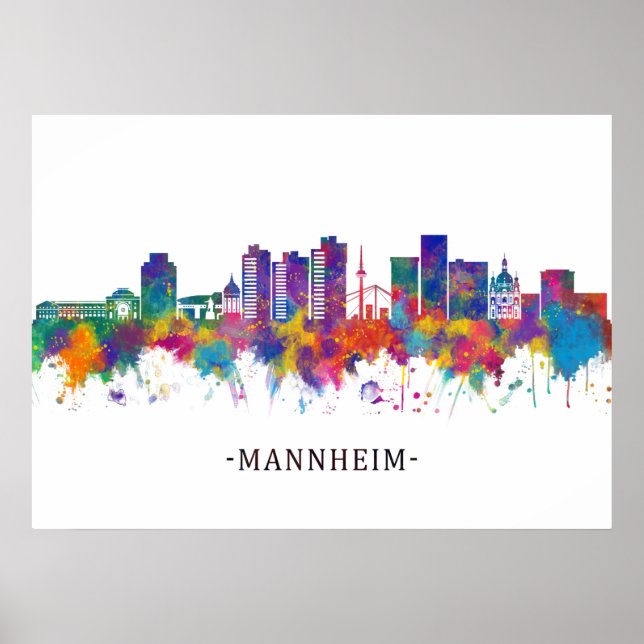 Mannheim Germany Skyline Poster (Front)