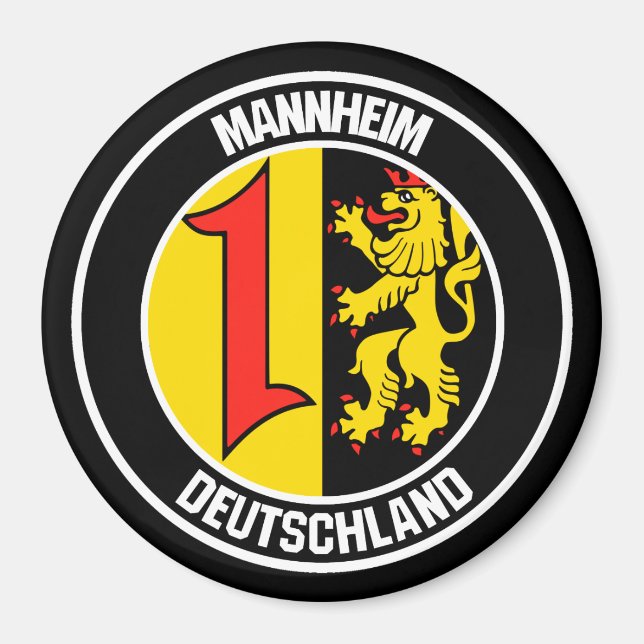Mannheim Round Emblem Magnet (Front)