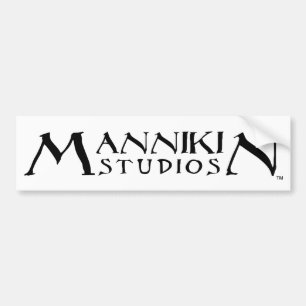 Mannikin Studios basic logo text bumper Sticker