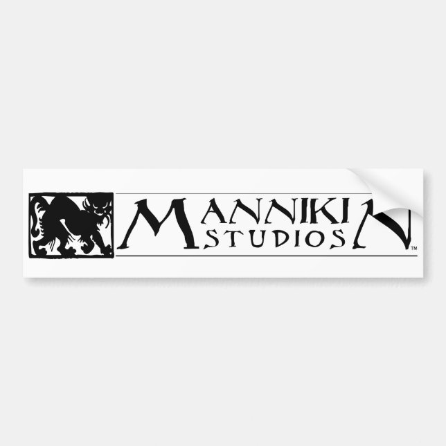 Mannikin Studios logo bumper Sticker (Front)