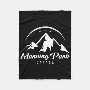 Manning Park Canada Ski Resort Skiing Snowboarding Fleece Blanket