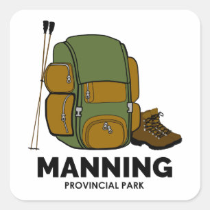 Manning Provincial Park Backpack Square Sticker