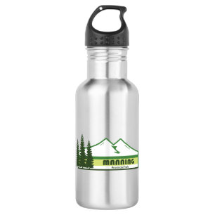 Manning Provincial Park Green Stripes 532 Ml Water Bottle