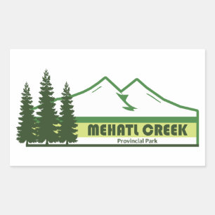 Manning Provincial Park Green Stripes Rectangular Sticker