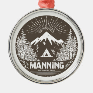 Manning Provincial Park Metal Tree Decoration