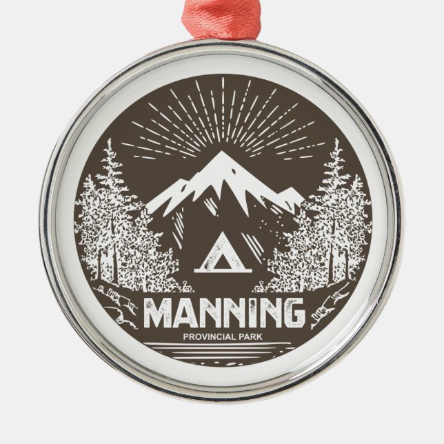 Manning Provincial Park Metal Tree Decoration (Front)