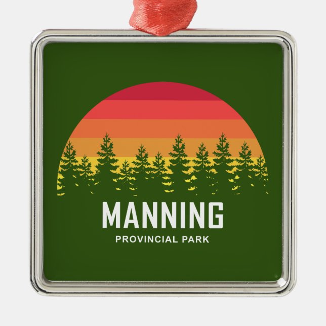 Manning Provincial Park Metal Tree Decoration (Front)