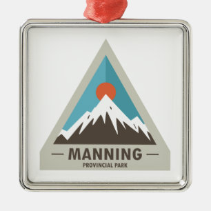 Manning Provincial Park Metal Tree Decoration