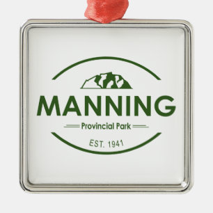 Manning Provincial Park Metal Tree Decoration